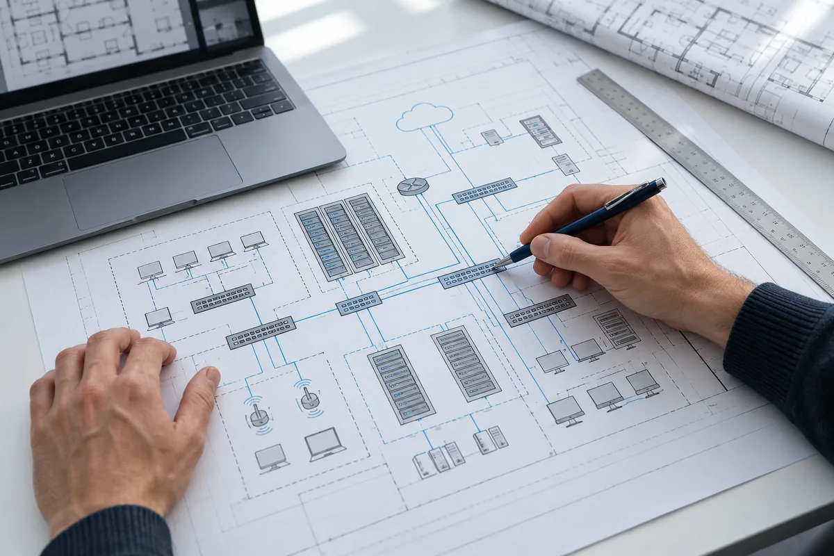 Работа с архитектурными планами инфраструктуры